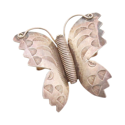 925 Sterling Silver Vintage Brooch Designer 3D Cutout Butterfly  BP11498