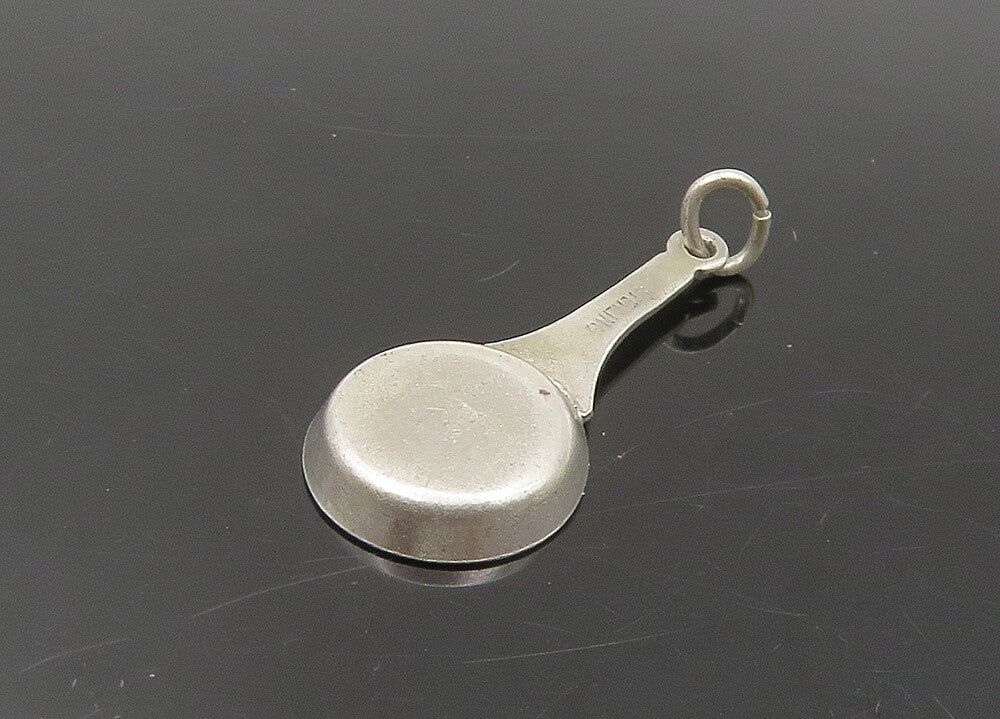 925 Sterling Silver  Vintage Fried Egg In Pan Petite Pendant  PT18875