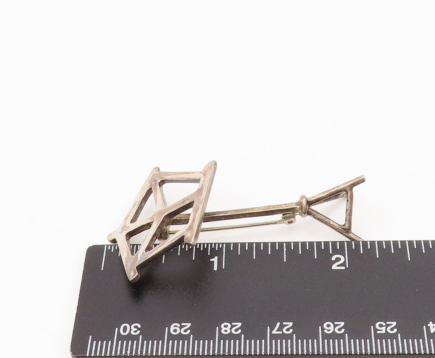 925 Sterling Silver  Vintage Designer Style Painters Stand Brooch Pin  BP10439