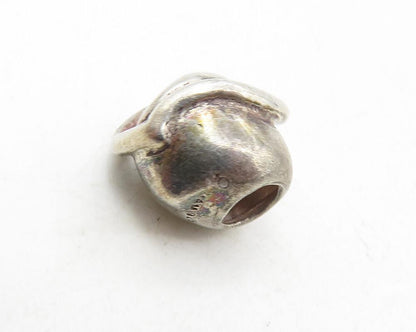 925 Sterling Silver  Vintage Petite Dark Tone Love Heart Slide Pendant  PT7262