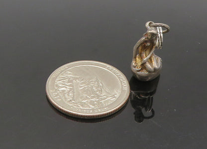 DENMARK 925 Sterling Silver  Vintage Woman Sitting On Rock Pendant  PT17107