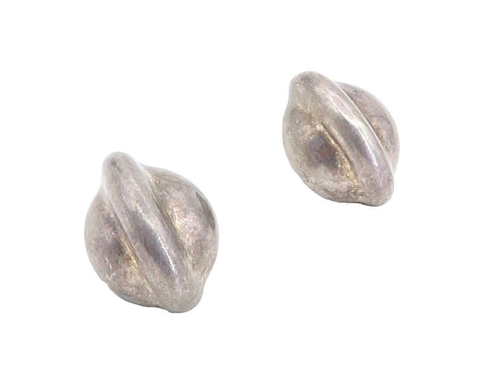 AIRESS 925 Sterling Silver  Vintage Dark Tone Hollow Dome Drop Earrings EG2946