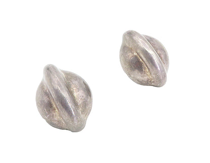 AIRESS 925 Sterling Silver  Vintage Dark Tone Hollow Dome Drop Earrings EG2946