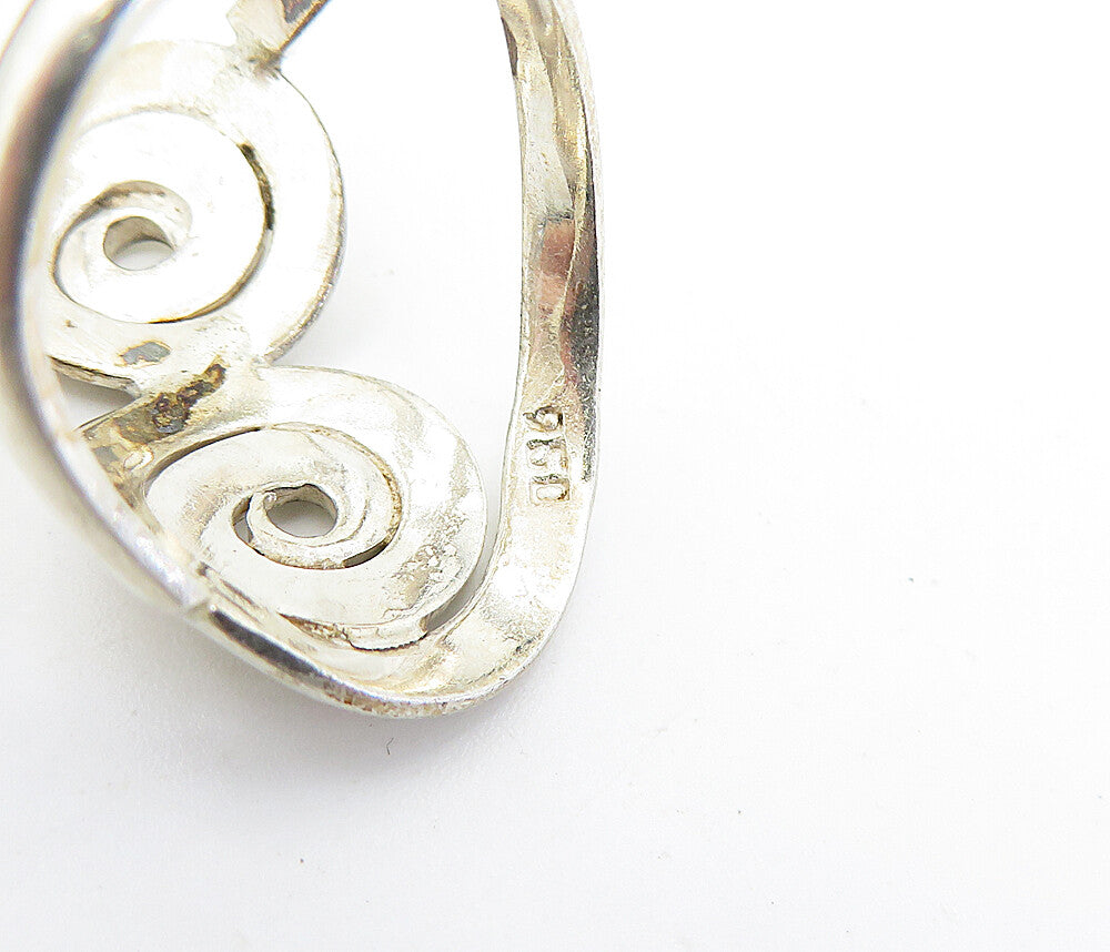 925 Sterling Silver  Vintage Shiny Spiral Bypass Split Band Ring Sz 6  RG7130