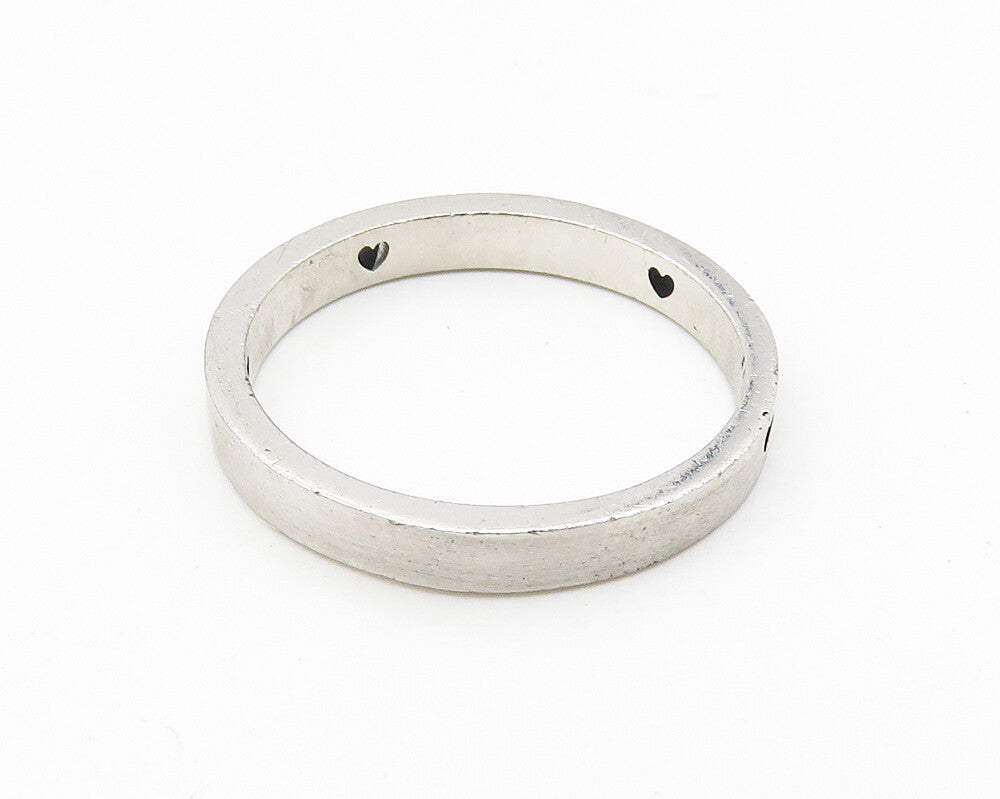 LIPUSA 925 Silver  Vintage Faith Believe Grace Band Ring Sz 6.5  RG10293