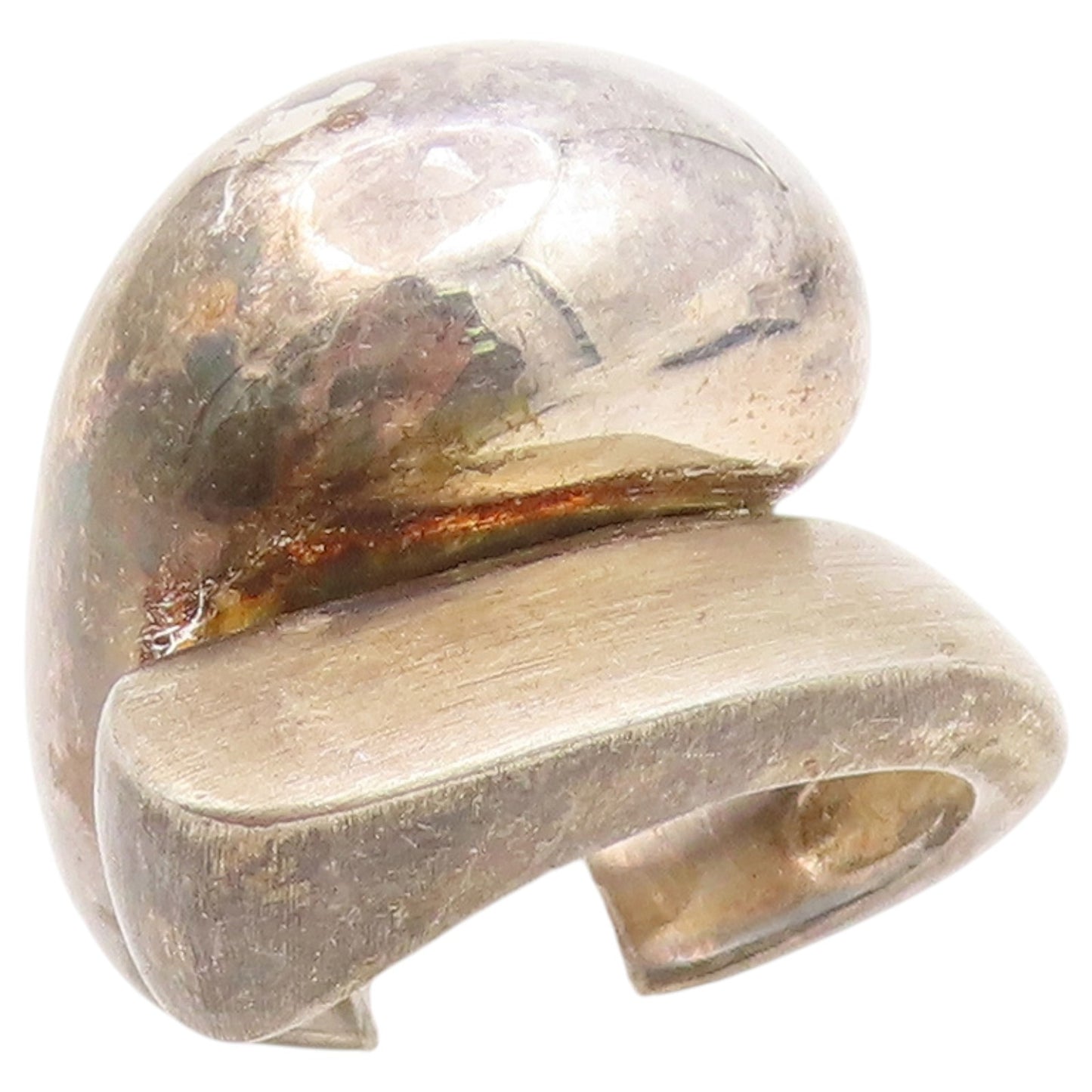 925 Sterling Silver Vintage Ring SILPADA Chunky Bypass Dome Band Sz 9.5 RG36597