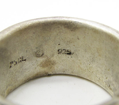 925 Sterling Silver  Vintage Modernist Celtic Band Ring Sz 6.5  RG3102