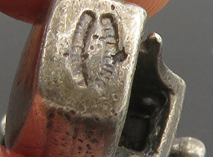 925 Sterling Silver  Vintage Dark Tone Tug Boat Motif Pendant  PT16919