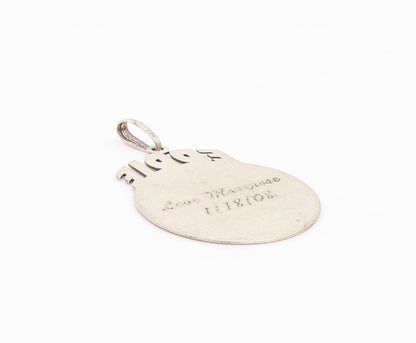 925 Sterling Silver  Vintage Eddie 33 Baseball Sports Pendant  PT20360