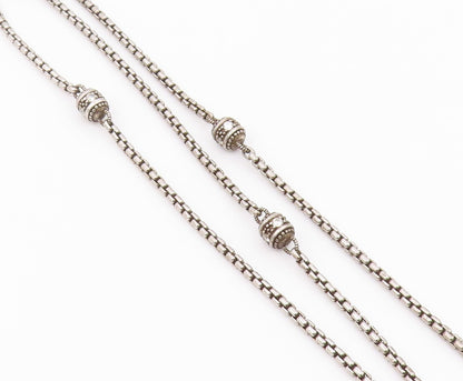 JUDITH RIPKA 925 Silver  Vintage Cubic Zirconia Ball Layered Necklace  NE3921