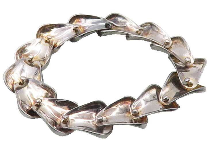 RLM STUDIO 925 Silver  Vintage Dark Tone Modernist Chain Bracelet  BT6542