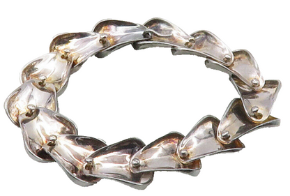 RLM STUDIO 925 Silver  Vintage Dark Tone Modernist Chain Bracelet  BT6542
