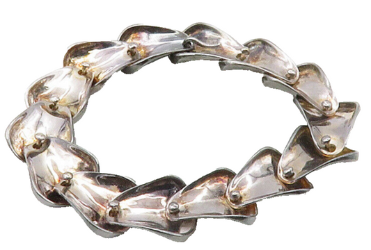 RLM STUDIO 925 Silver  Vintage Dark Tone Modernist Chain Bracelet  BT6542