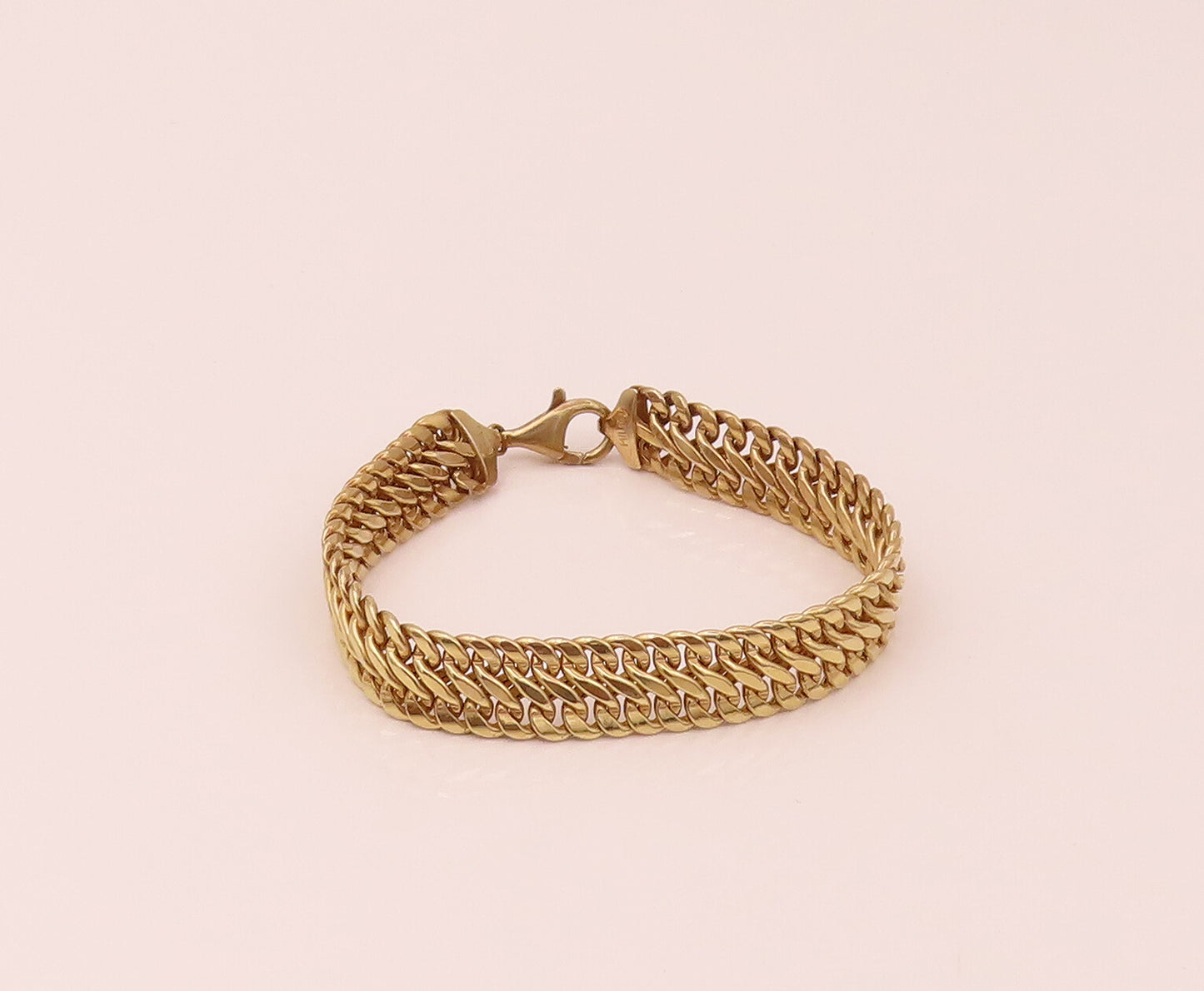925 Sterling Silver  Vintage Infinity Curb Link Bracelet  BT9804