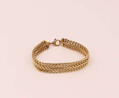 925 Sterling Silver  Vintage Infinity Curb Link Bracelet  BT9804