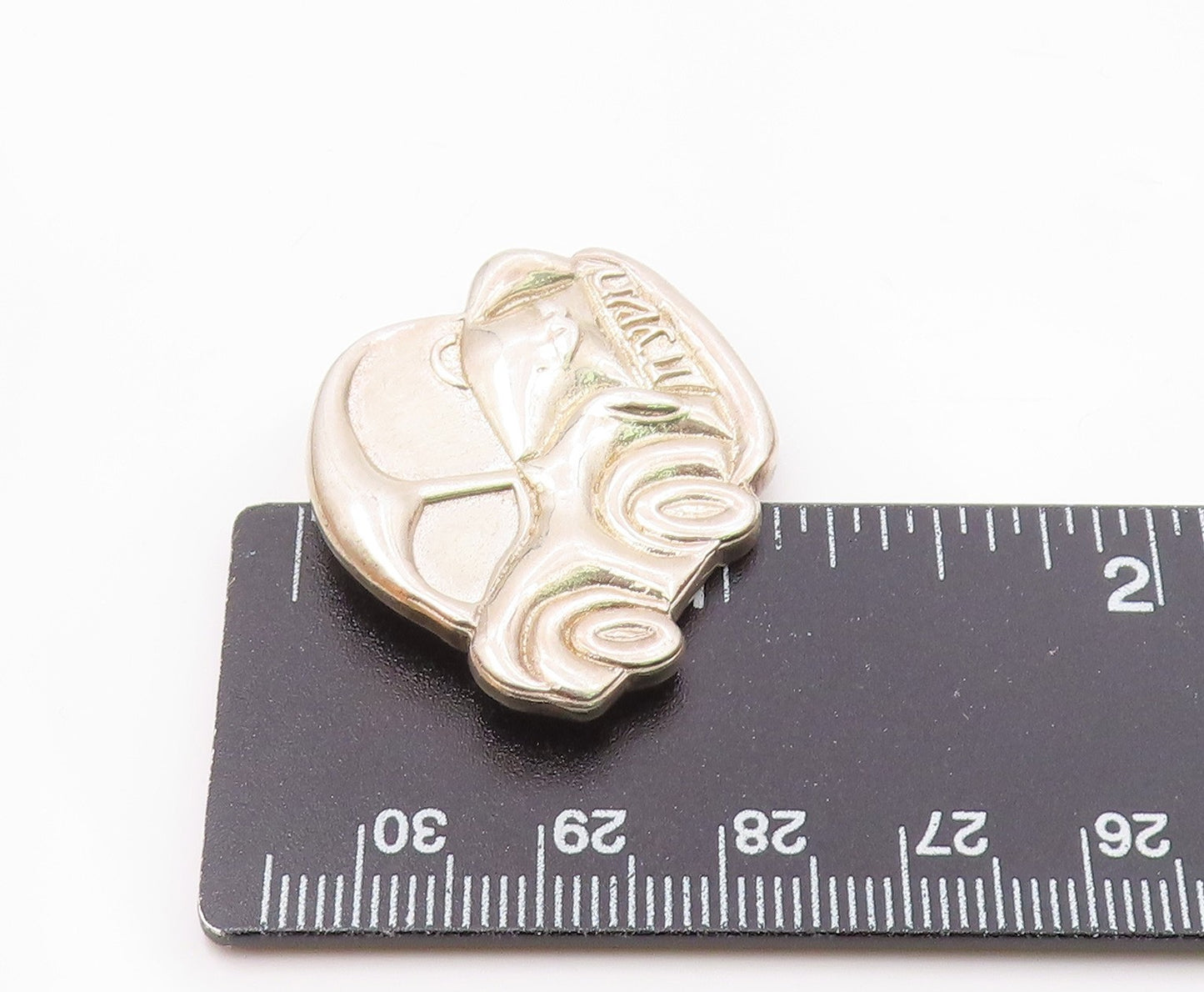 PRASCHNIK 925 Silver  Vintage Buggy Car & Hebrew Writing Pendant  PT21570