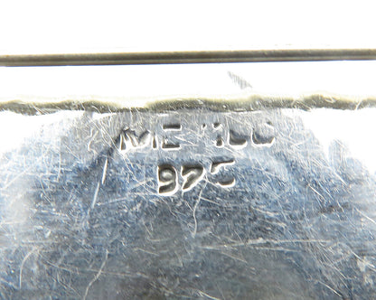 MEXICO 925 Sterling Silver  Vintage Etched Kids In The Rain Brooch Pin  BP4180