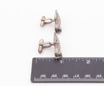925 Sterling Silver  Vintage Antique RCA Service Car Motif Cuff Links  TR1306