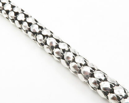 925 Sterling Silver  Vintage Shiny Hollow Snake Chain Bracelet  BT5503