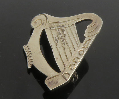 DJM ENGLAND 925 Silver  Vintage Harp Musical Instrument Brooch Pin  BP5360