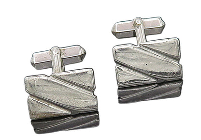 SWANK 925 Sterling Silver  Vintage Shiny Polished Square Cuff Links  TR1845