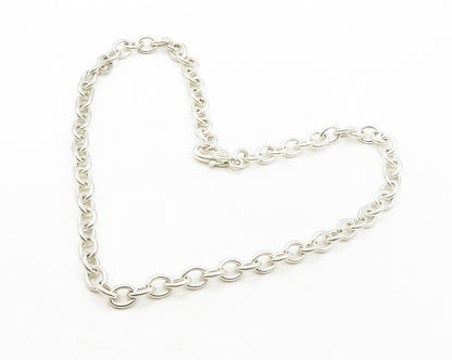 JUDITH RIPKA 925 Sterling Silver  Vintage Oval Link Chain Necklace  NE2255