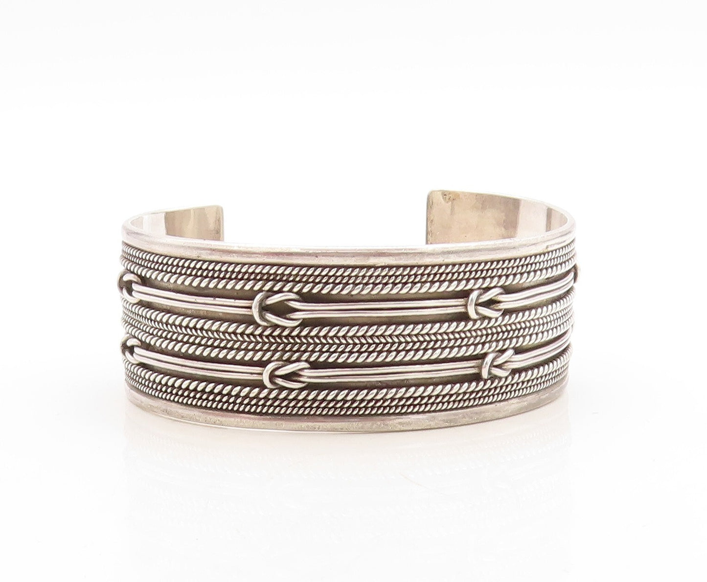 925 Sterling Silver Vintage Bracelet Multi Design Chain Carved Cuff  BT10940