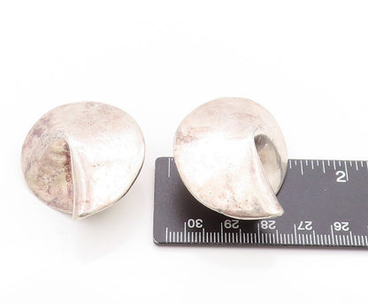 925 Sterling Silver Vintage Earrings Modernist Brutalist Fold Design  EG13607