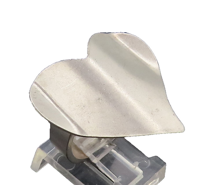 925 Sterling Silver  Vintage Dented Heart Sheet Solid Band Ring Sz 9  RG27364