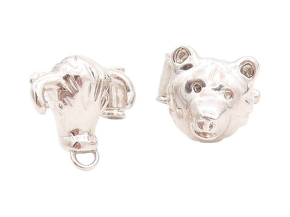 925 Sterling Silver Vintage Cuff Links Bear & Bull Stock Market Trader  TR3942