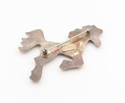 925 Sterling Silver Vintage Brooch KABANA Running Horse Figurine Pin  BP12127