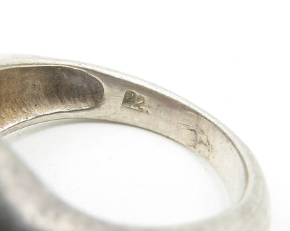 925 Sterling Silver  Vintage Dark Tone Bubble Dome Band Ring Sz 7  RG11531