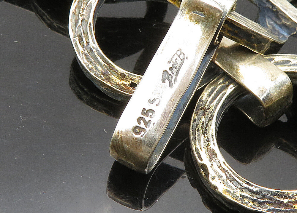 DESIGNER 925 Silver  Vintage Dark Tone Infinity Link Chain Bracelet  BT8226
