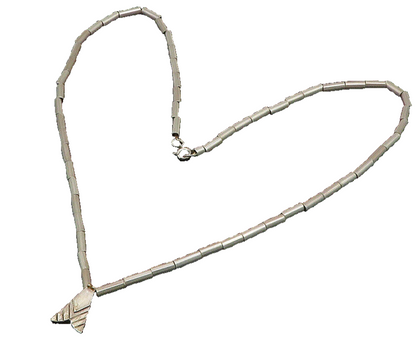 M&J SAVVIT 925 Silver & 14K GOLD  Vintage Arrow Charm Chain Necklace  NE3345