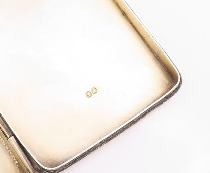 925 Sterling Silver Vintage Card Case ENGLAND Virtute et Armis OPENS  TR4170