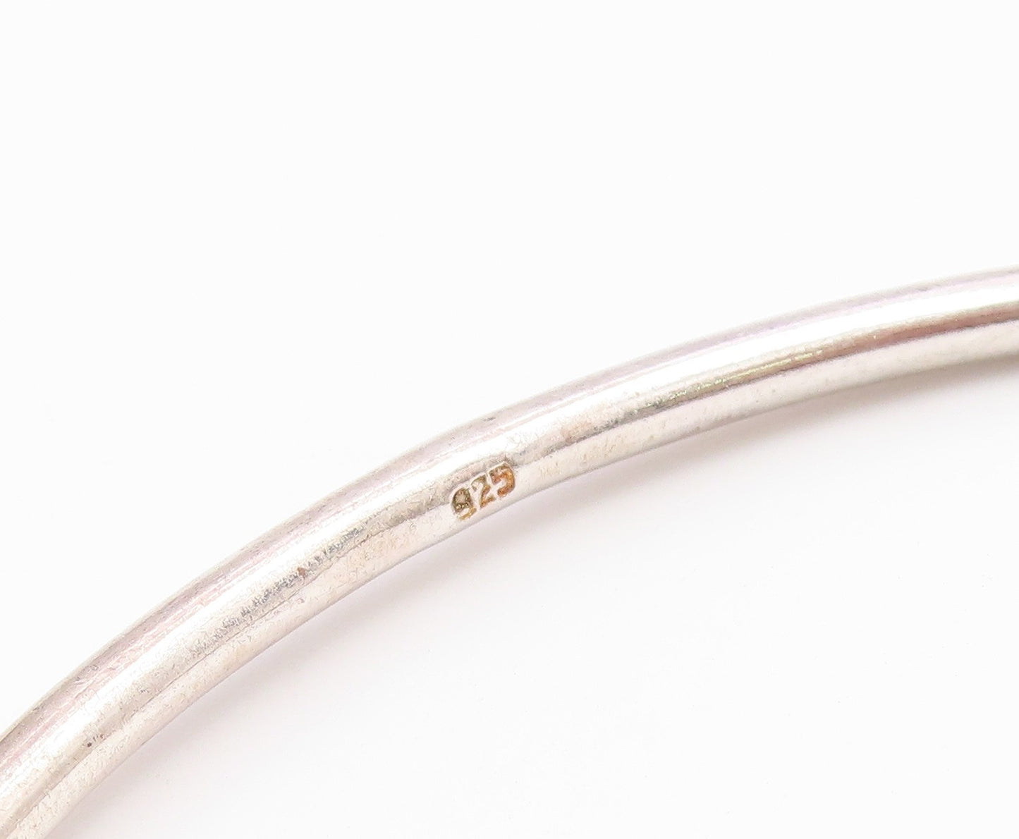 925 Sterling Silver Vintage Etched Diamond Shape Pattern Cuff Bracelet  BT9495