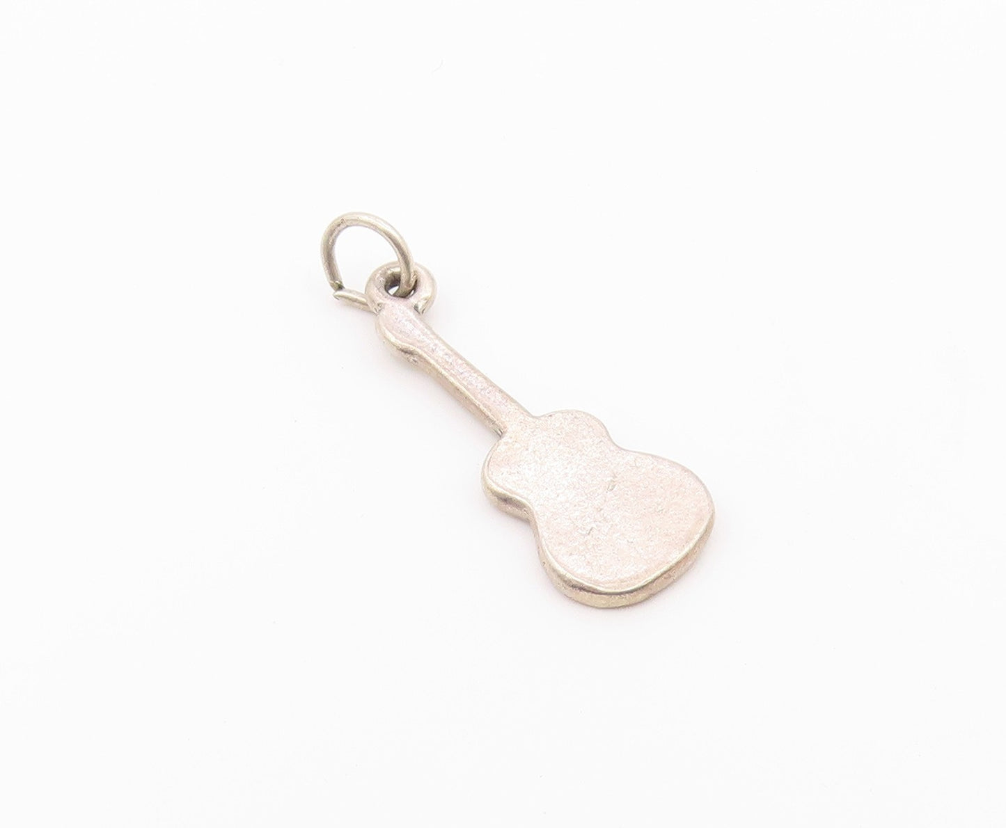 925 Sterling Silver  Vintage Shiny Petite Violin Music Motif Pendant  PT19021