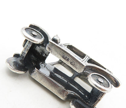 925 Sterling Silver  Vintage Dark Tone Petite Old Fashioned Car Trinket TR1504