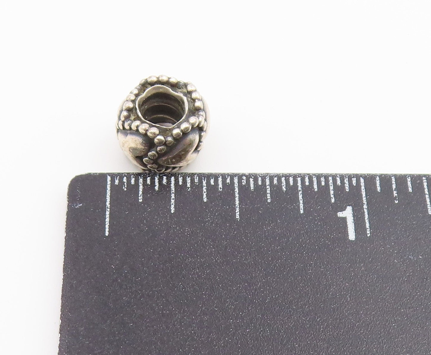 925 Sterling Silver Vintage Pendant PANDORA Love Hearts Motif  Bead  PT26618