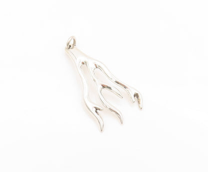 925 Sterling Silver Vintage Pendant SELENE Designer Fire Of Hell Cutout  PT24085