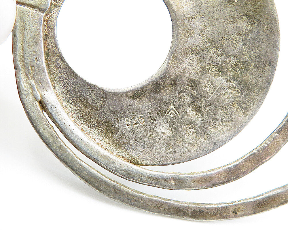 SILPADA 925 Silver  Vintage Oxidized Hammered Open Circles Pendant  PT4195