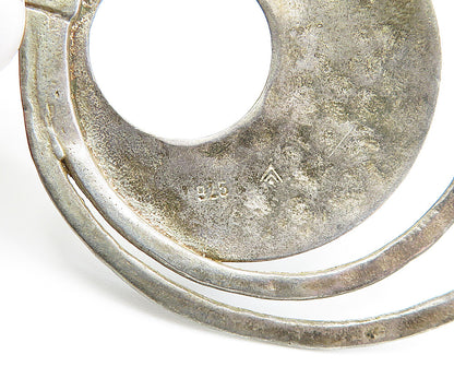 SILPADA 925 Silver  Vintage Oxidized Hammered Open Circles Pendant  PT4195