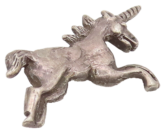 925 Sterling Silver  Vintage Minimalist Leaping Unicorn Brooch Pin  BP10154