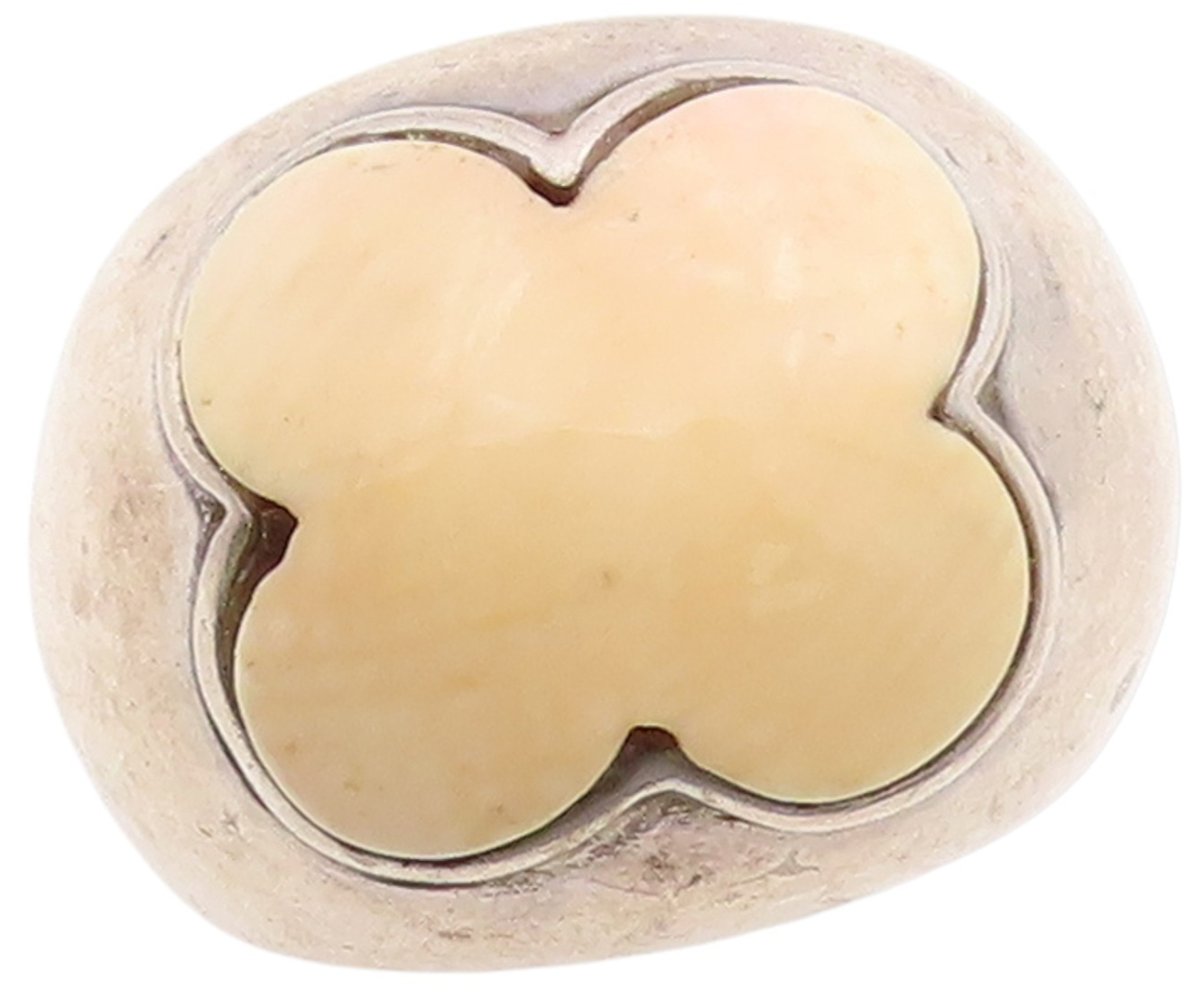 925 Sterling Silver Vintage Ring Lucky Four Leaf Fortune Band  Sz 6.5  RG33532