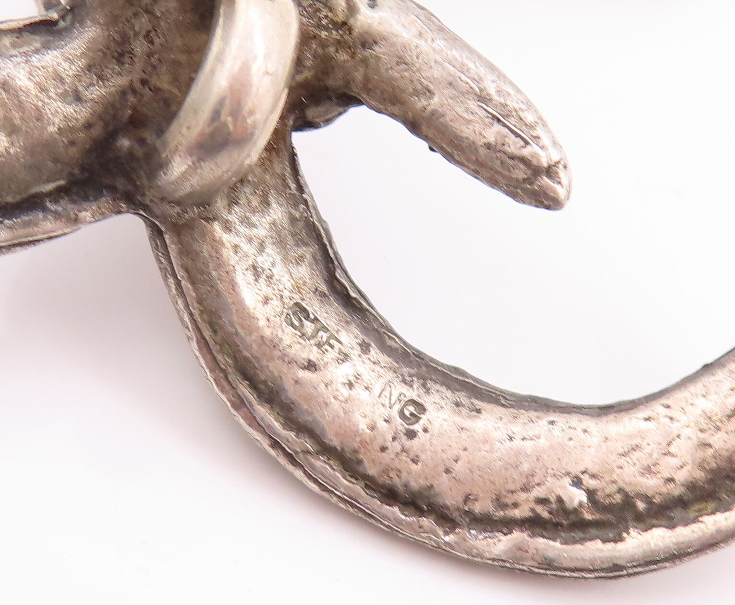 925 Sterling Silver Vintage Brooch Pin MMA Antique 3D Cutout Alpine Ibex BP11142