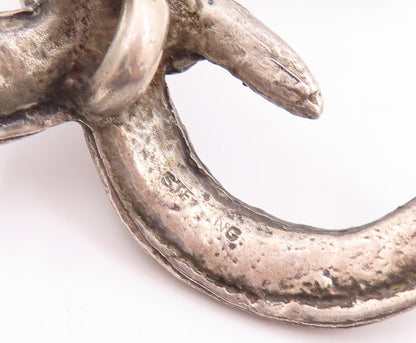 925 Sterling Silver Vintage Brooch Pin MMA Antique 3D Cutout Alpine Ibex BP11142