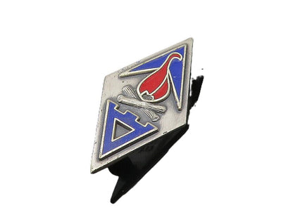 HIS LORDSHIP 925 Silver  Vintage Enamel Coated Pointed Brooch Pin  BP4294