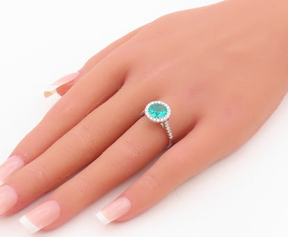 925 Sterling Silver Vintage Ring 2 Tone Round CZ Wedding Ring  Sz 6  RG30152