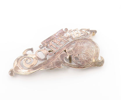 925 Sterling Silver Vintage Pendant Dark Tone Southwest Gilded Cannon  PT25136