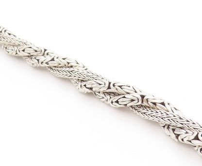 925 Sterling Silver Vintage Necklace Triple Rope Braided Design Chain   NE4620